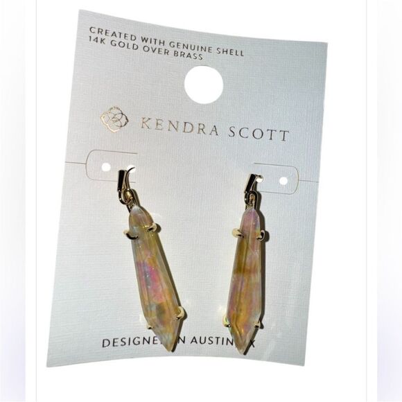 Kendra Scott NWT Alice 14K Gold Over Brass - Picture 5 of 5